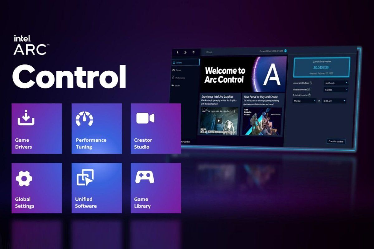 Arc Control، نرم‌افزار مدیریت پردازنده‌ی گرافیکی اینتل منتشر شد