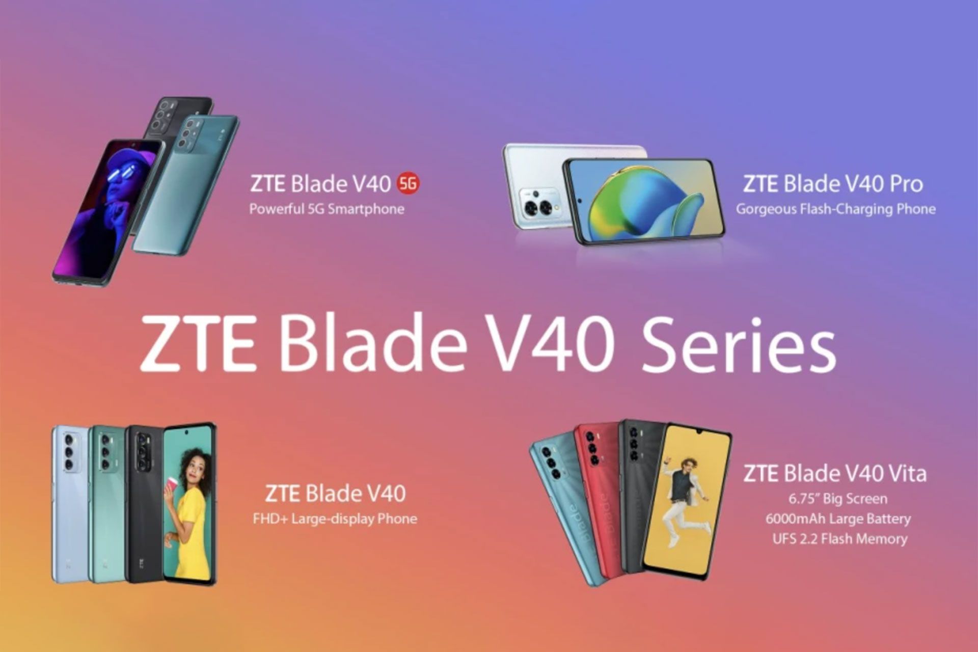 ZTE چهار مدل ZTE Blade V40 را معرفی کرد